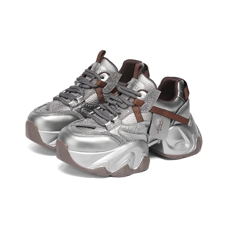 KEKAFU Anti-Slip And Wear-Resistant Height Increasing Low-Top Chunky Sneakers Women's-31