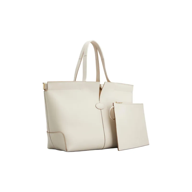 TOD'S Logo Debossed Medium Tote Bag-1