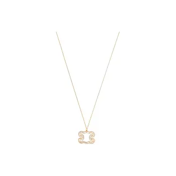 CELINE Triomphe Frame Sparkle Necklace