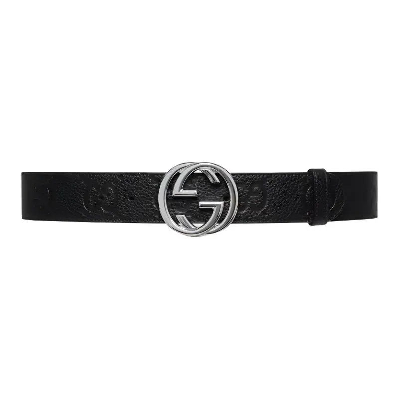 GUCCI Wide Interlocking G Buckle Belt-0