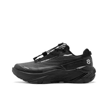 QIAODAN Light Cavalry Running Shoes Men Low Top Black/Silver