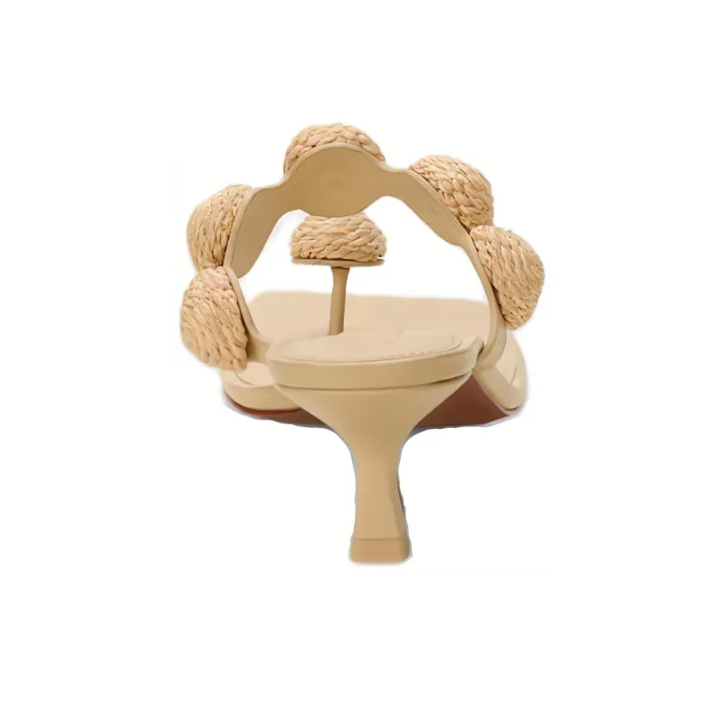 Cult Gaia Sarina Raffia-appliqué Sandals-3