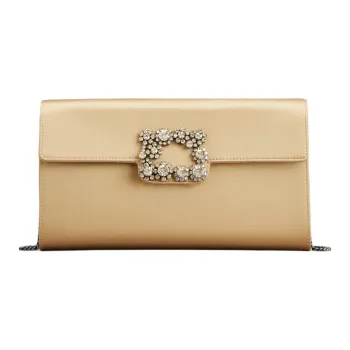 Roger Vivier Efflorescence Embellished Satin Clutch Bag