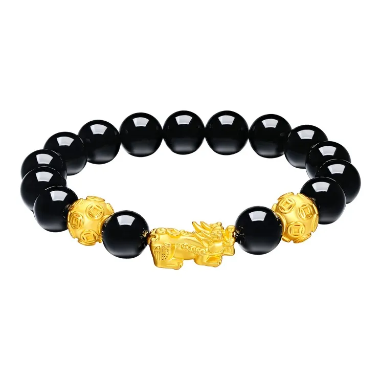 JINGUIFU Obsidian Bracelets Unisex-1