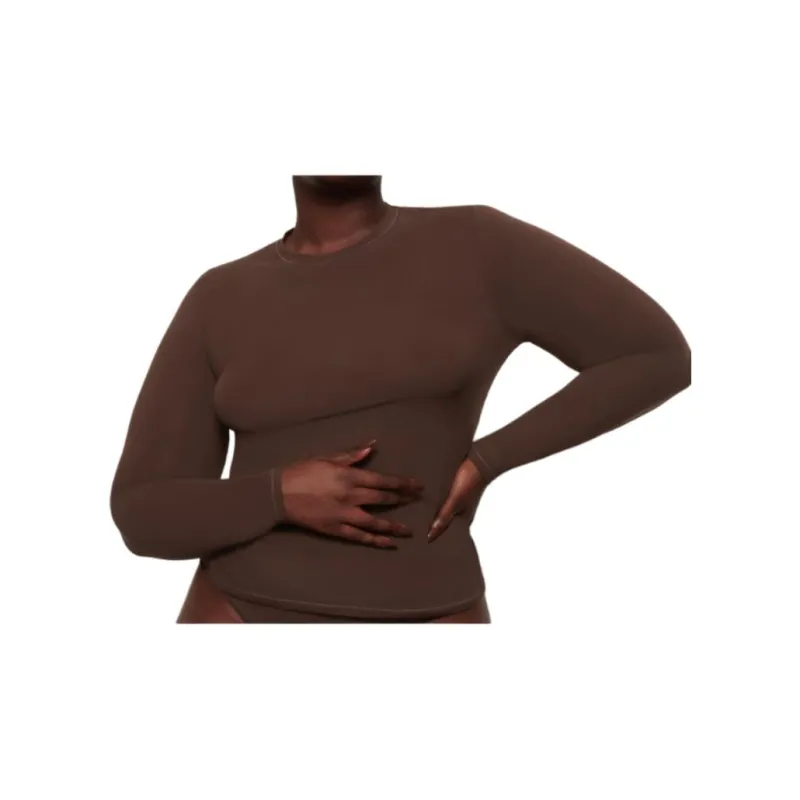 Skims T Shirts Women's Brown-4