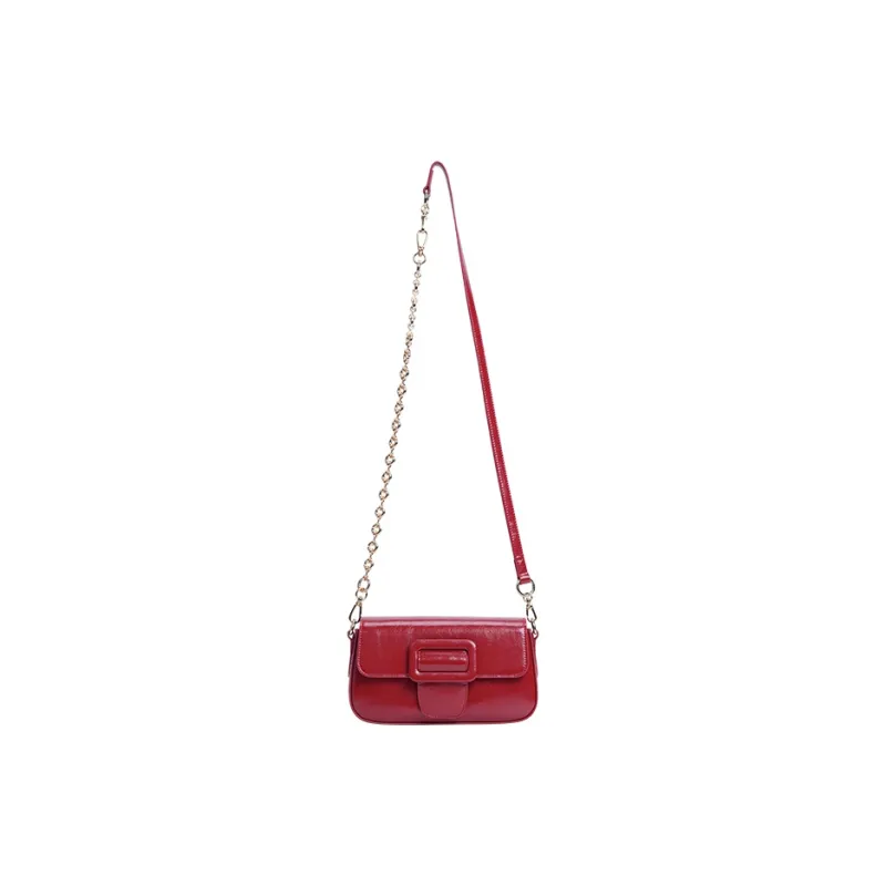 MERIMIES Artificial Leather Shoulder Bag, Handbag Women's Hot Red-3