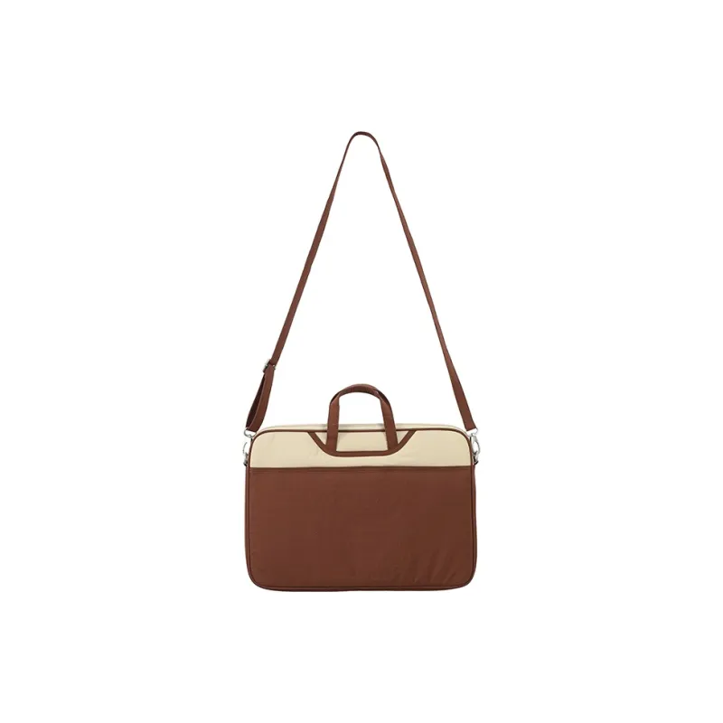 Crying Center Fabric Laptop Bag Regular Unisex Brown/Blue-1