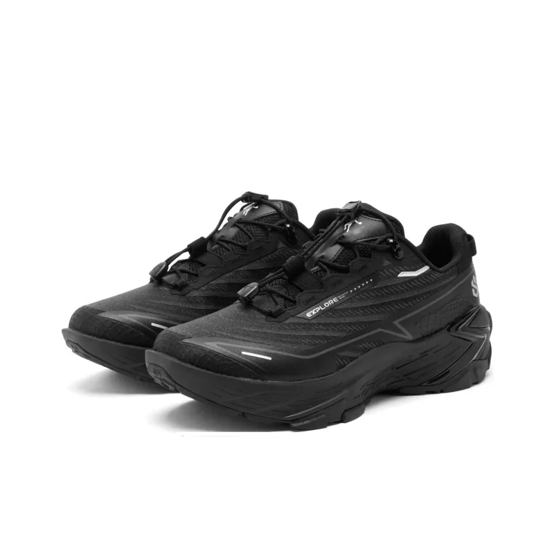 QIAODAN Light Cavalry Running Shoes Men Low Top Black/Silver-3