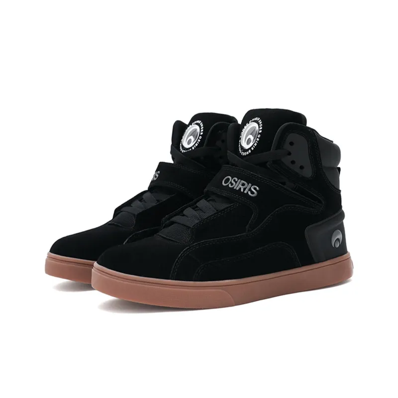 OSIRIS Coverage Slip Resistant Cushioning Wear Resistant Support High Top Skateboard Shoes Unisex Black-2