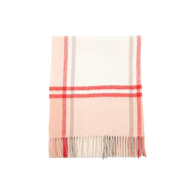 Red Bean 30% Cashmere 70% Wool Knit Scarves Women's-25