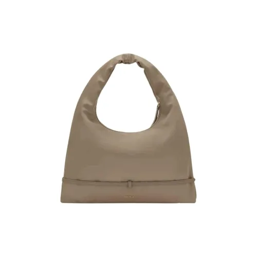COCCINELLE Fabric Handbag Large Size Women's Light Gray