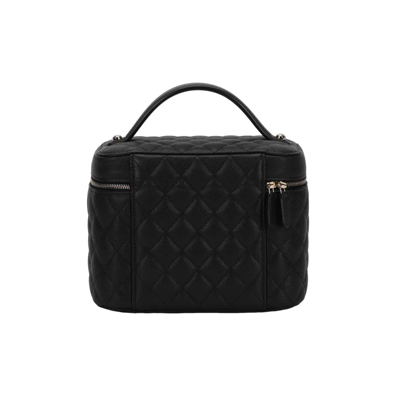 CHANEL Caviar Calfskin Box Bag, Makeup Bag, Handbag Women's Black-2