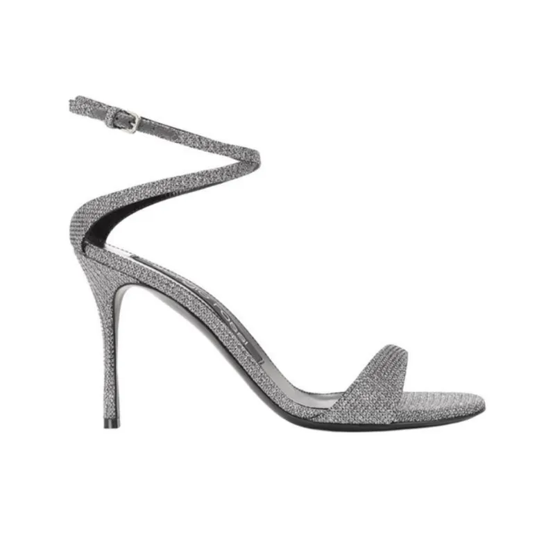 SERGIO ROSSI Godiva Strap Sandals Women's Silver-1