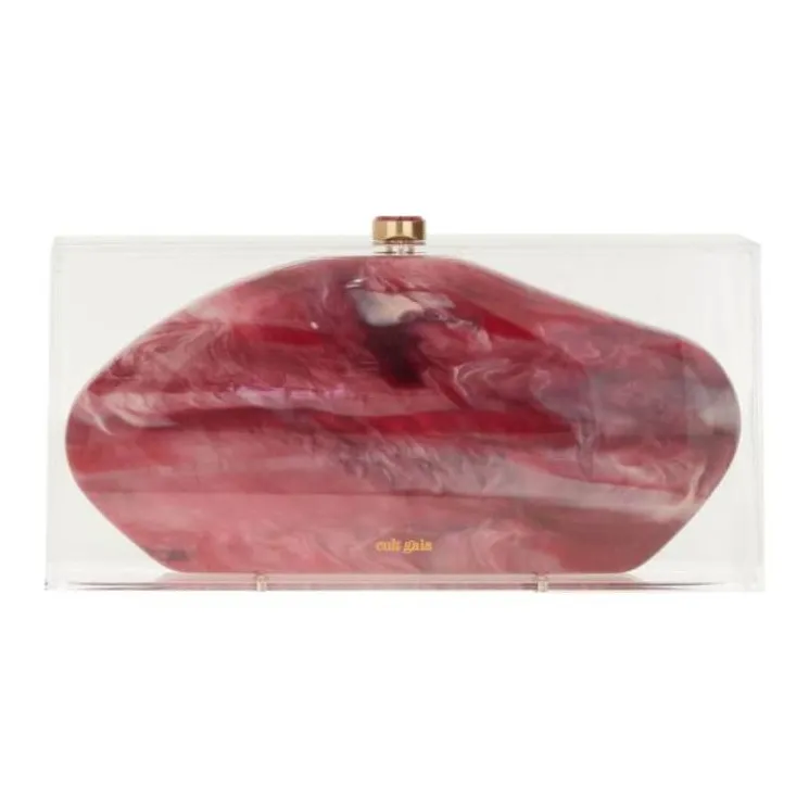 CULT GAIA Acrylic Clutch Women's White & Peacock Pink-0