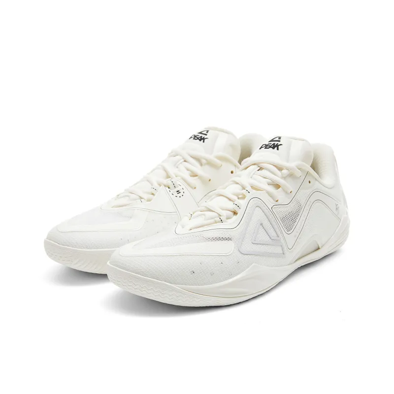 PEAK Anti Slip And Wear Resistant Coverage Rebound Low Top Professional Performance Basketball Shoes Men's Ivory-2