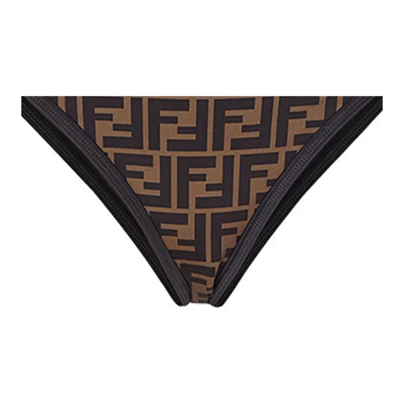 FENDI Monogram Printed Two Piece Bikini Set-5
