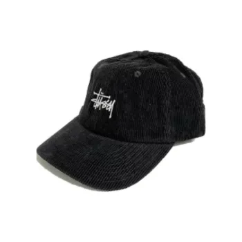 Stussy Corduroy Baseball Caps Unisex Black