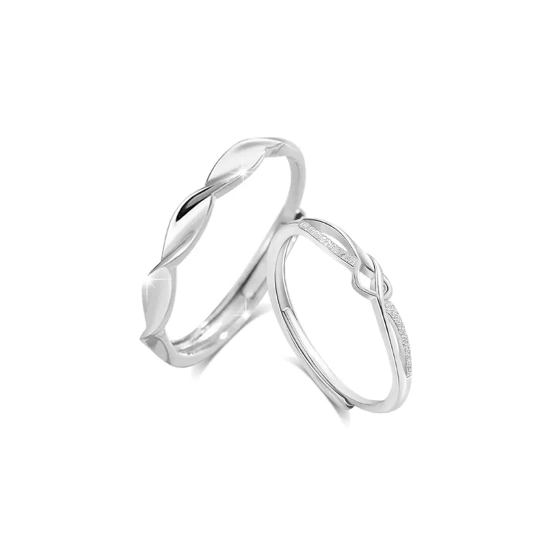 KUMET Sterling Silver Rings Unisex Anniversary Birthday Gift-0