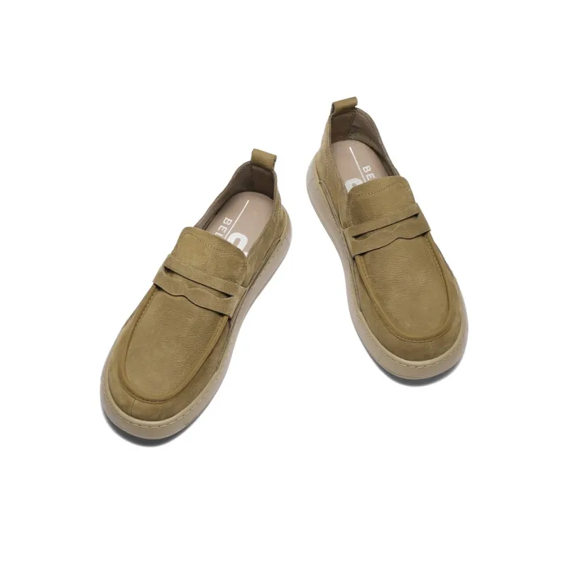 BELLE Men's Casual Shoes Men Low Top Gray/Khaki/Earth Yellow-7
