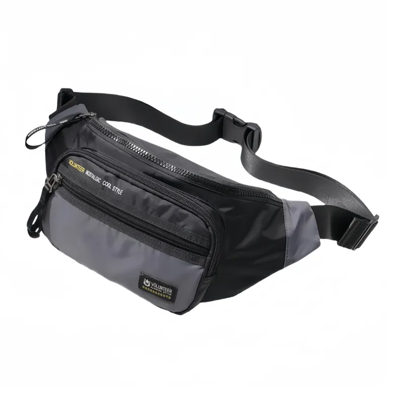 Volunteer Oxford Sling Bag Multifunction Cell Phone Pouch Medium Size Unisex Black-1