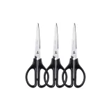 [170mm Length/Medium Size]Sharp Scissors/Black, 3 Pieces