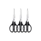 [170mm Length/Medium Size]Sharp Scissors/Black, 3 Pieces