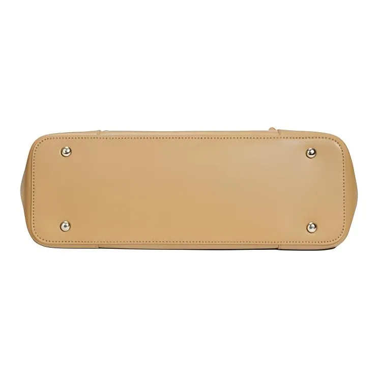 NIUMJ Cow Leather Handbag, Shoulder Bag Tubas Women's Apricot/Black/Caramel/Milk Tea-10