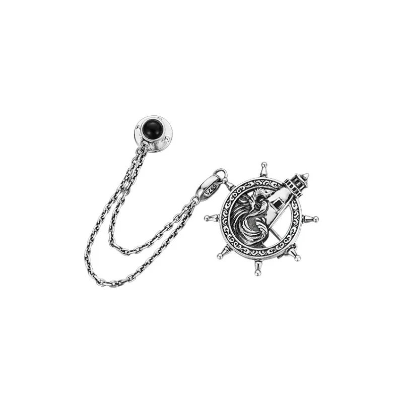 MYSH 925 Sterling Silver Brooches Men's-7