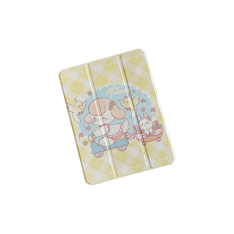 Koman TPU Material Plaid Rabbit For Apple IpadproAir 11/10/13 Inches Tablet Protective Cases-1