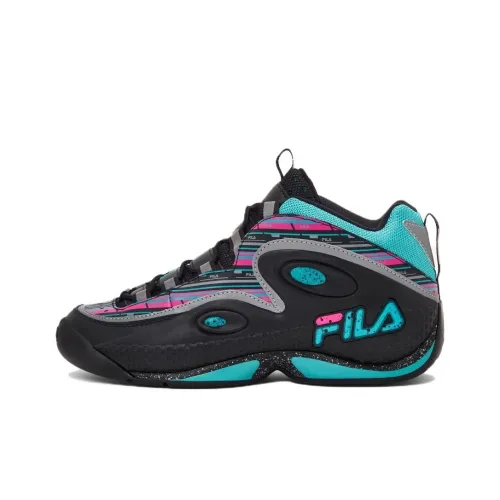FILA Grant Hill 3 Anti Slip Wear Resistant Mid Top Casual Shoes Men's Black