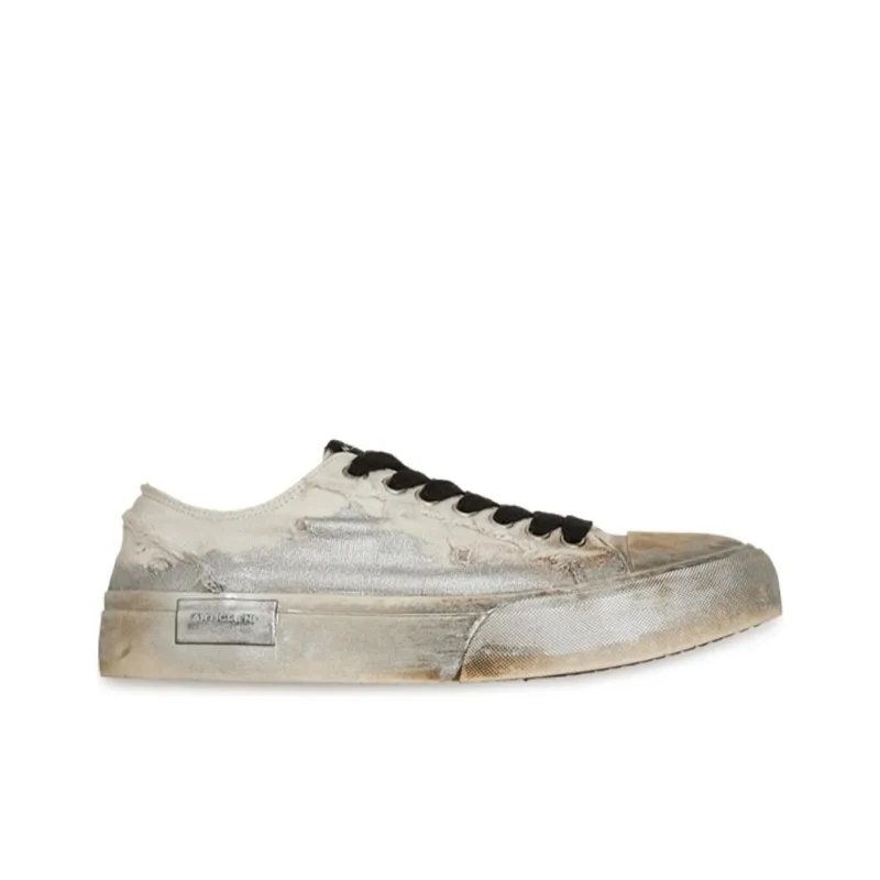 ARTICLE NO. Wear Resistant Low Top Canvas Shoes Unisex Dusty White-1