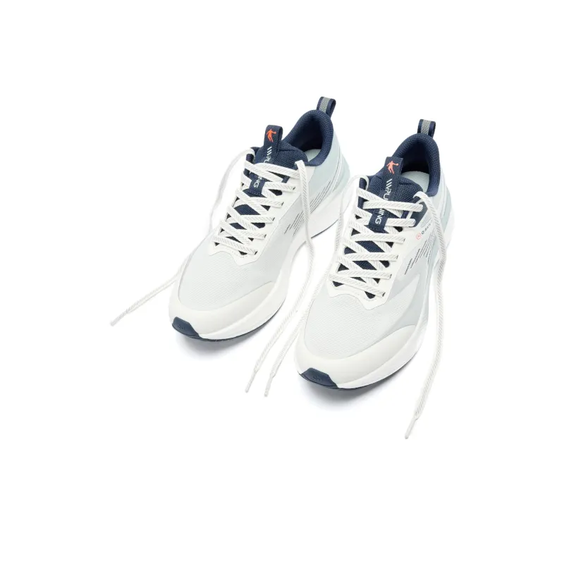 QIAODAN Rapid LITE Running Shoes Men Low Top Ivory/Crab Shell Green-4