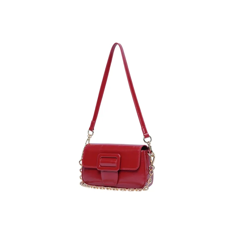 MERIMIES Artificial Leather Shoulder Bag, Handbag Women's Hot Red-1