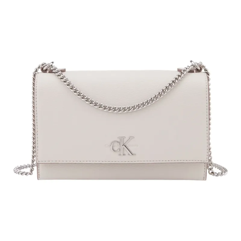 CALVIN KLEIN Artificial Leather Shoulder Bag Medium Size Women's Beige Apricot-0