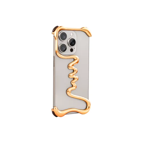 ZHUOJI Metal LUK Light-Edge Bare Phone Case Compatible With Apple 16 Pro Max/iPhone 15/16 Pro/14 Pro/13 Pro Max