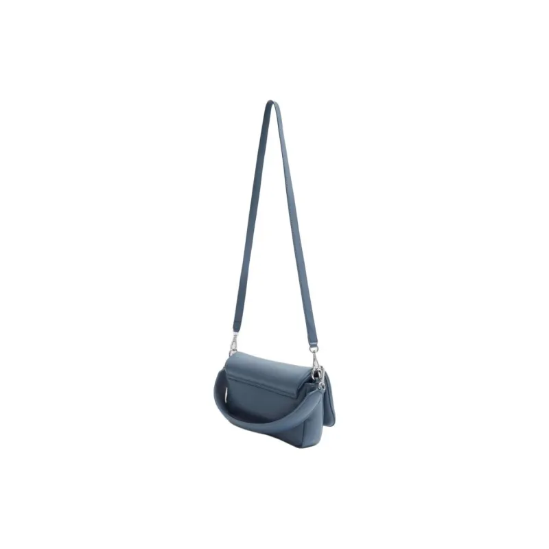 Other Stories Sheepskin Shoulder Bag Small Size Unisex Blue-2