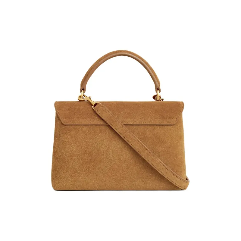 CELINE Suede Calfskin Shoulder Bag, Crossbody Bag, Handbag Women's Brown-2