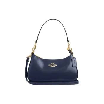 COACH Teri Cow Leather Crossbody Bag, Shoulder Bag Medium Size Women's True Marine Blue