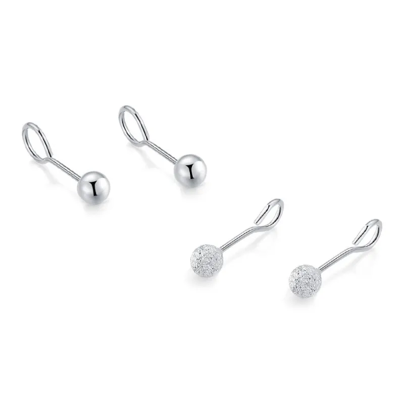 D.K.X 999 Fine Silver Stud Earrings Women's-6