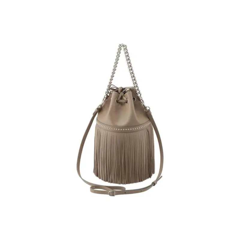 J&M Calfskin Shoulder Bag Crossbody Bag Handbag Medium Size Women's Warm Taupe Gray-2
