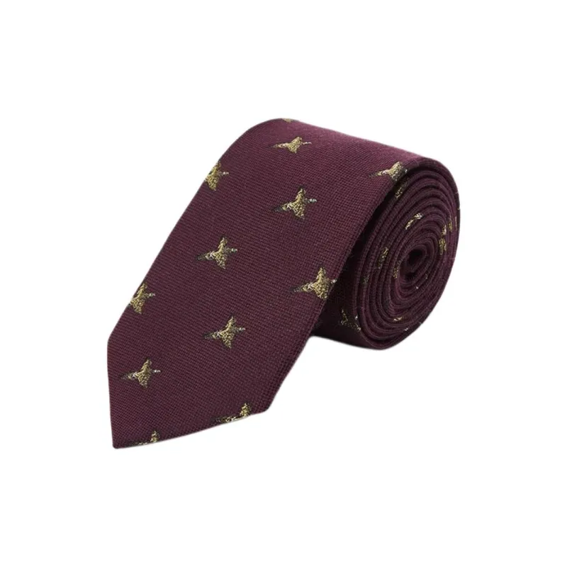 BY CREATIONS Wool Ties Men's Dark Red-2