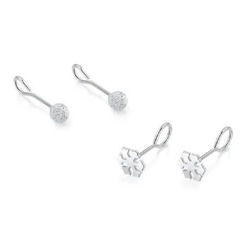 D.K.X 999 Fine Silver Stud Earrings Women's