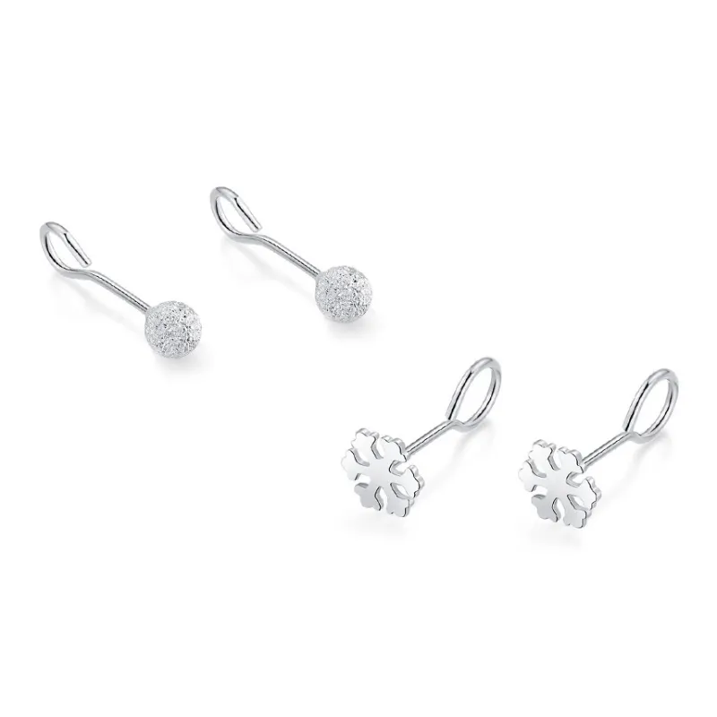 D.K.X 999 Fine Silver Stud Earrings Women's-7