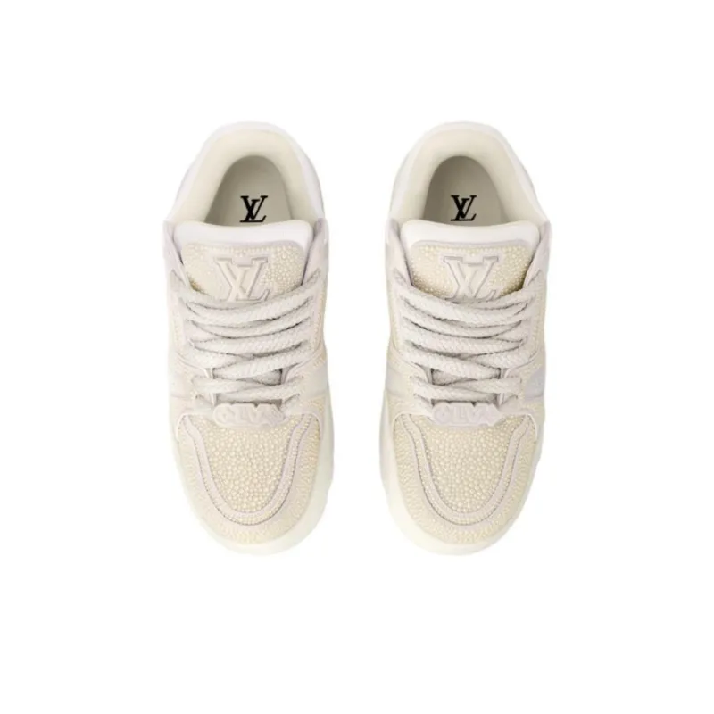 LOUIS VUITTON Trainer Maxi Low Top Skateboard Shoes Unisex Ecru-2