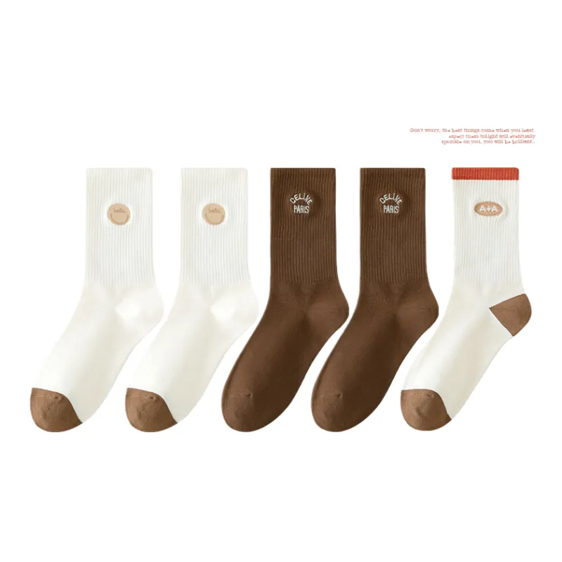 Lan Miao Mid Calf Socks Women's 5 Pack-1