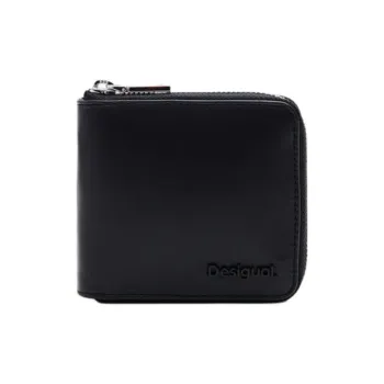Desigual Sheepskin Wallet Medium Size Women's Black