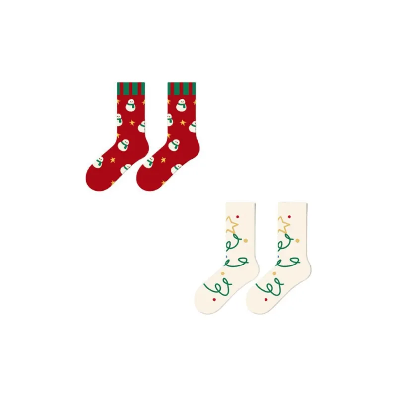 MIIOW Mid Calf Socks Women's 2 Pack-1