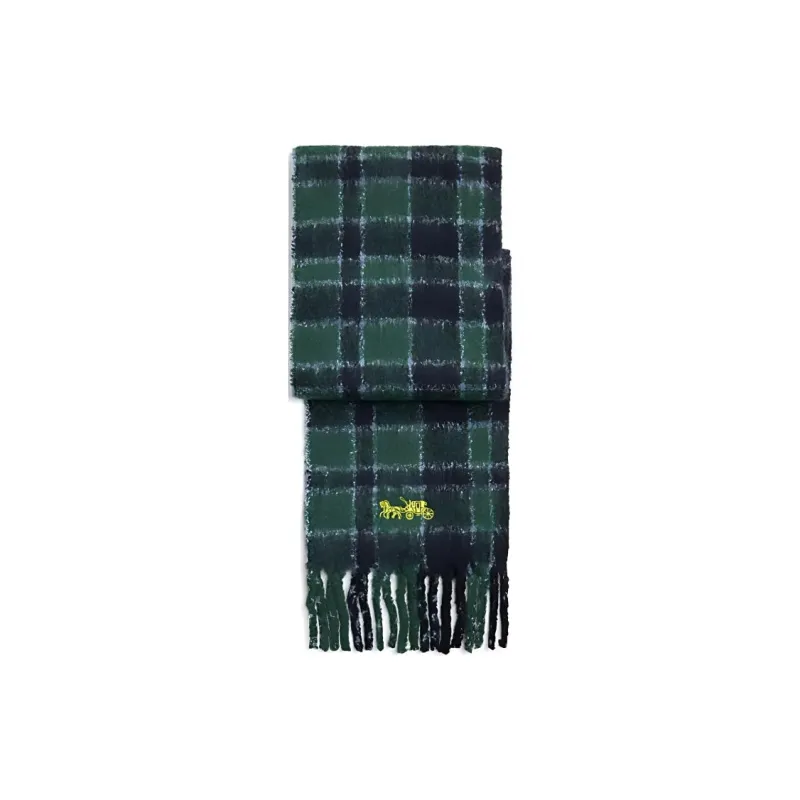 COACH Knit Scarves Women's Green-0