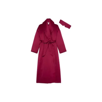 Victoria's Secret 24 Big Show Collection SEXY KI Pajama Robe Women's Burgundy