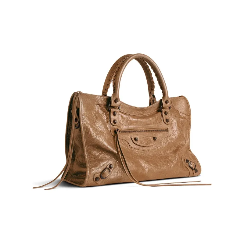 Balenciaga Le City Sheepskin One Shoulder Handbag Medium Size Women's Camel-2